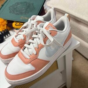 Nike Women's White and Peach Sneakers